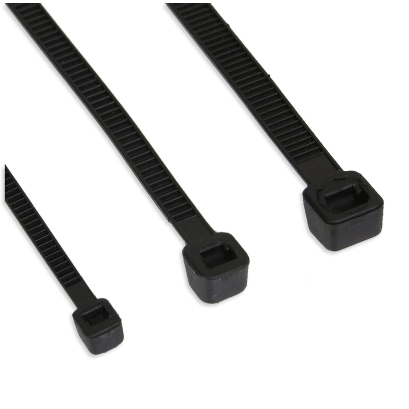 Inline Cable Ties Long 450MM Wide 7,2MM Black 100 Units
