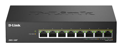 Switch No Gestionable Dlink DMS-108P 8P Multigigabit PoE + 2,5G Housing Metalica Desktop No Rack — image 1