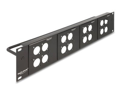 Delock 88195 Patchpanel Tipo-d 19 With 4 Placas Tipo-d 86 X 86MM And 4 Ports 2U Negras — image 1