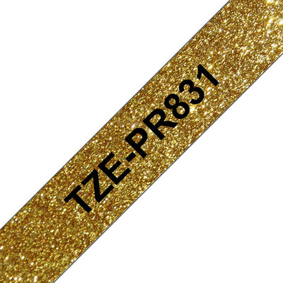 Brother TZE-PR831 Printing Black Sobre Gold Glossy Premium Roll (1 2CM X 8M) 1 Cinta(s) Type Laminated Brother — image 1