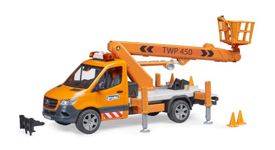 Bruder Mercedes Benz Sprinter Plataforma Trabajo, Model Vehículo (incl. Módulo Light + Sound — image 1