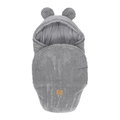 Baby Swaddle with Bear Ears – Grey
