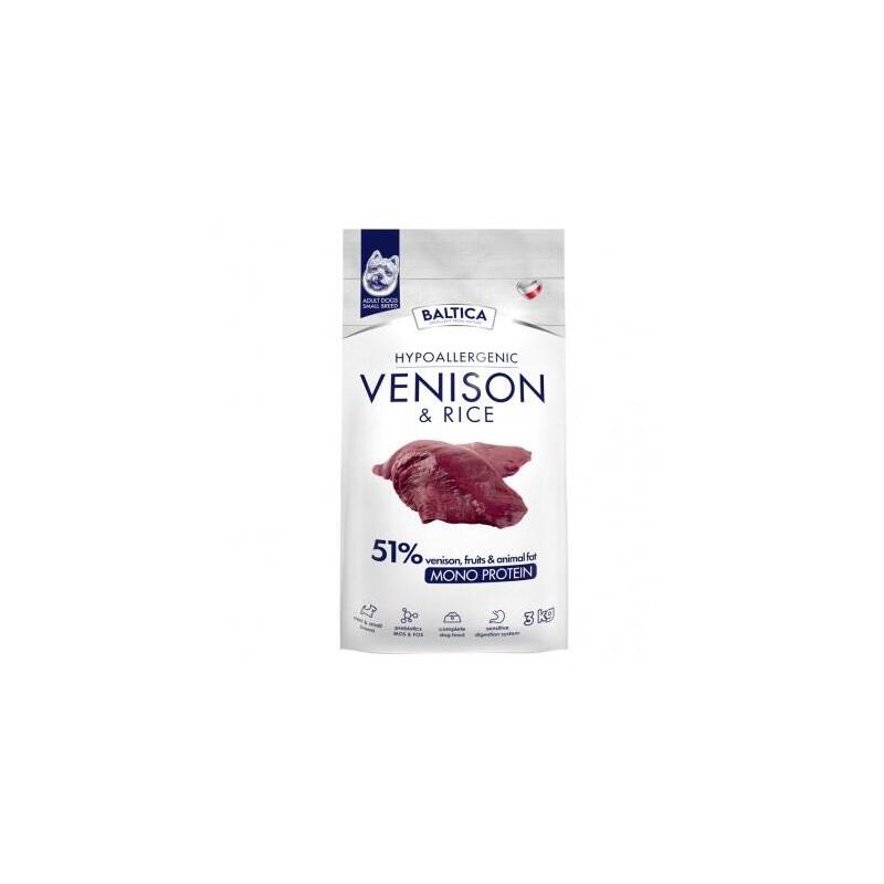 Baltica Nutraceutic Hypoallergenic Venison & Rice Xs/S 3KG