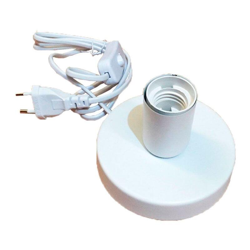 Base Desk E27, With Cable And Switch White Ø120 X 85MM