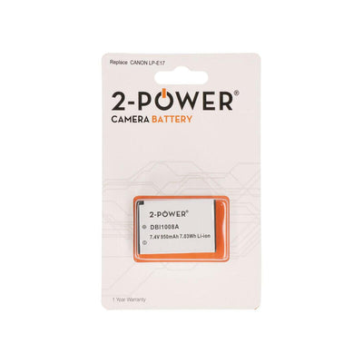 2-POWER Battery 7.2V 1040MAH Not Canon Charger Canon LP-E17 (half De-coded) DBI1008A — image 1