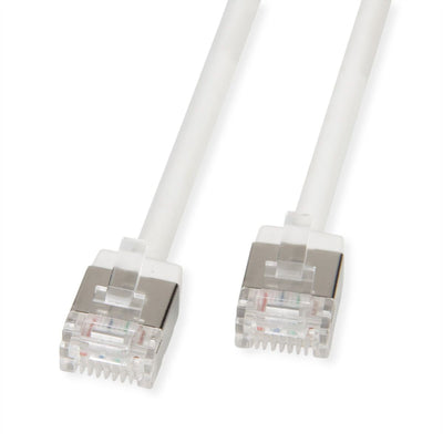 Roline U FTP Datacenter Network Cable CAT.6A (class Ea), Lsoh, Slim, Extra Kurzer Plug White 0,5M — image 1