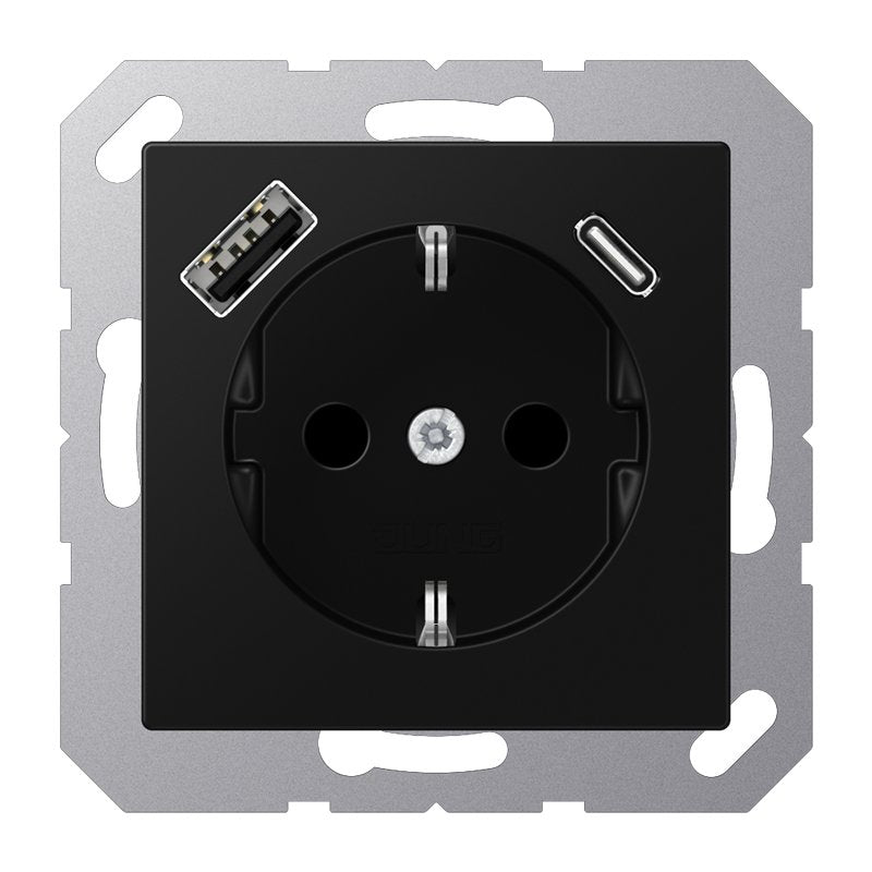 Jung A1520-15CASWM Socket Schuko M.usb Type AC