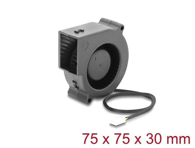 Delock Fan Radial/Soplador Fan 12V DC 75X75X30MM 3 Pin — image 1