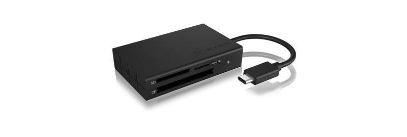Icy Box Card Reader External IB-CR401-C3 Black USB 3.2 Gen 1 (3.1 Gen 1) Type-c
