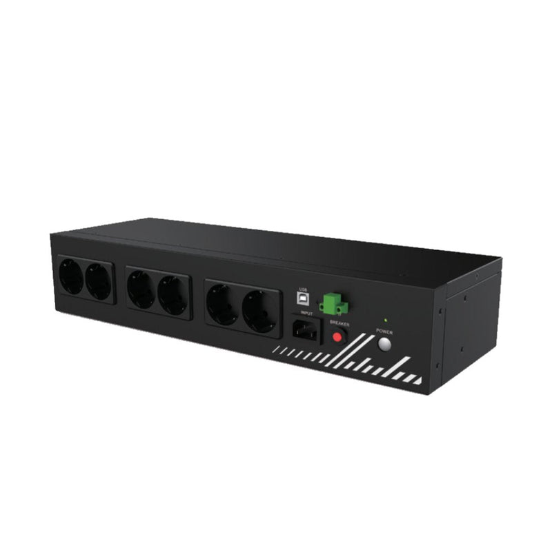 Phasak Unit Distribución Power Compact 800VA 9A 8X Schuko Formato Rack 2U