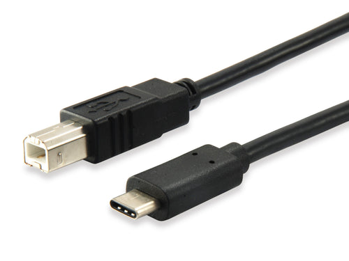 Equip USB Cable Type-c a USB Tipo-b Printer M/M 1M Black 12888207 Charging 3A) Speed 480MB/S — image 1