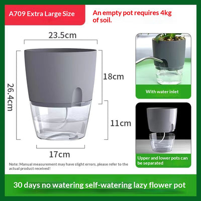 Self-watering Lazy Flower Pot Home-use Resin Flower Pot