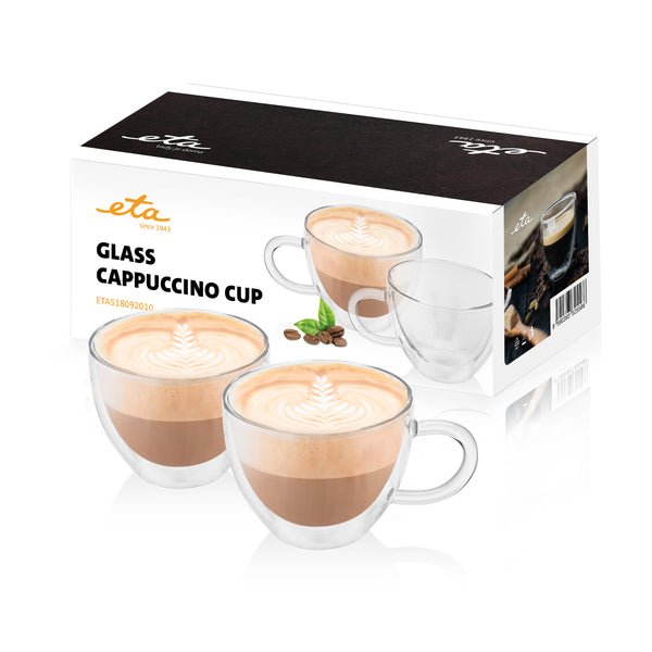 Eta ETA518092010 Cups Capuchino With Handle 2 Units Glass