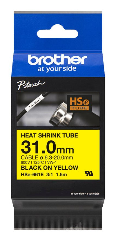 Brother Tape Mecanográfico Black Sobre Yellow HSE-661E — image 1