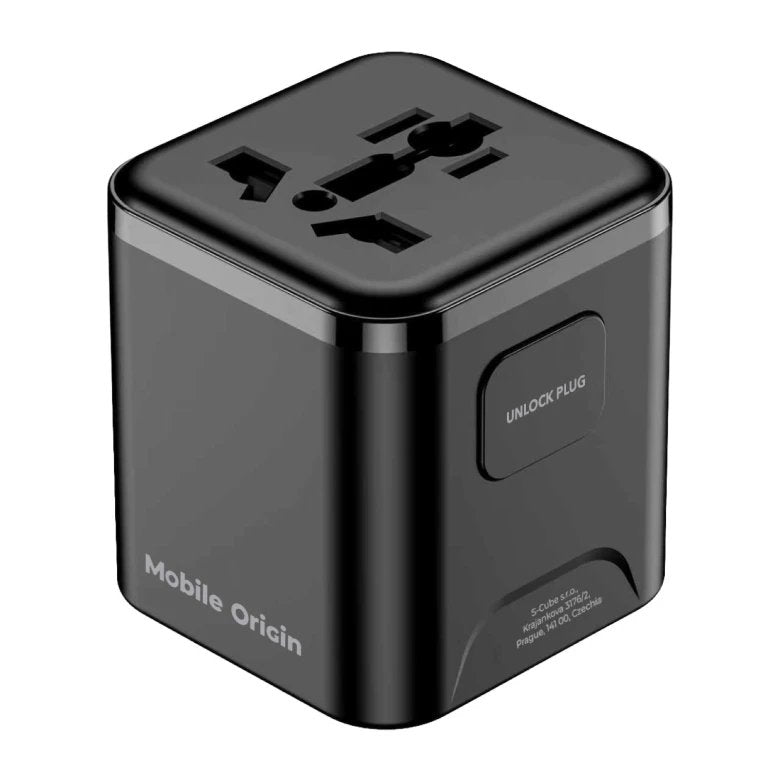 Mobile Origin Travel Adapter PW30 Eu/Uk/Us/Aus, Black