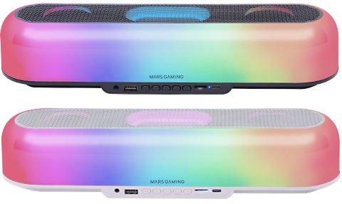 Mars Gaming Barra Sound Bluetooth RGB Msb-orb RGB 360º White 20W/ Bluetooth 5.2, Aux-in, Fm And Transflash/ Il