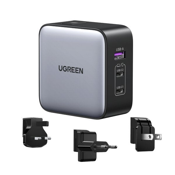 UGREEN USB-A + 2*USB-C 65W GaN Fast Charger Viajes Todo Mundo
