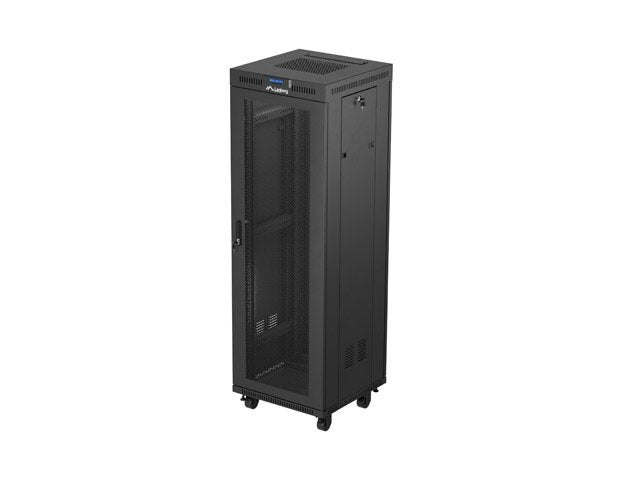 Lanberg Rack Cabinet 19 Free-standing 37U 600X600 Flat Pack Mesh Door LCD Black