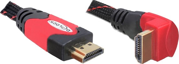 Delock Cable HDMI a Male HDMI a Male Angular 4K 1M