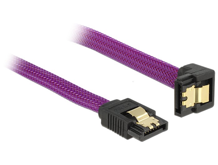 Delock Cable SATA 6GB/S 20CM Violetat Un/Ge Metall Premium