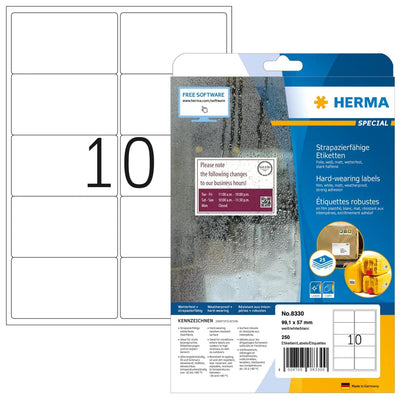 Herma Labels Dirección A4 White 99,1X57 Mm Lámina 250 Units — image 1