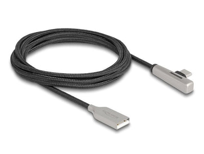 Delock 80767 USB Cable 2.0 Tipo-a Male a USB Type-c™ Male Acodado With LED And Charging Fast 60W 2M — image 1