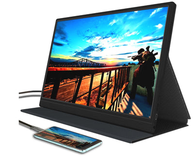 Denver Monitor Laptop LED 15.6 Pmo 15601 IPS FHD Mini HDMI USB Type-c VESA 75 X 75 — image 1