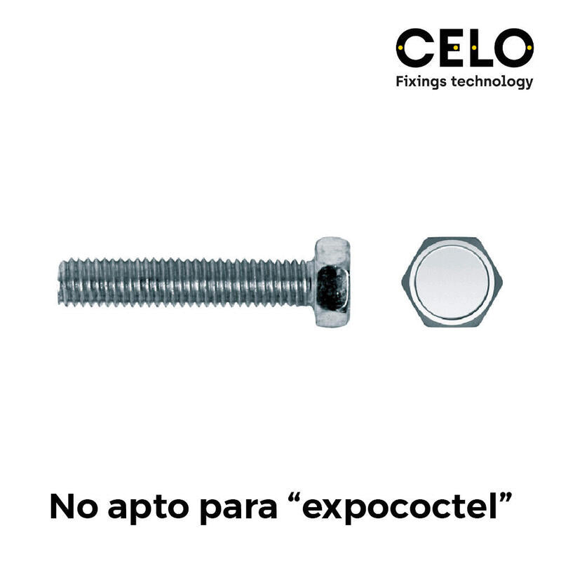 Celo Box 100 Unid. Screw Metrica Hexagonal Din/Ref 933 Ø8X45MM Zincado