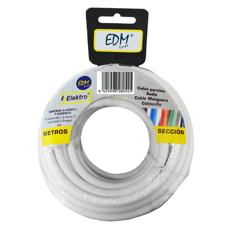 Film Roll Cable Paralelo 2X0,50MM White 10M (audio)