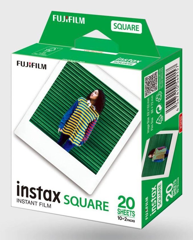 Fujifilm Instax Square Film Instant Film 20 Pieces 86 X 54MM