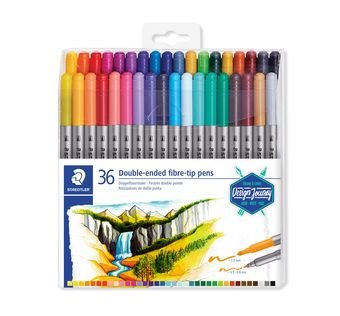 Staedtler Marker Double Punta Fibre Design Journey Colours -36U- — image 1