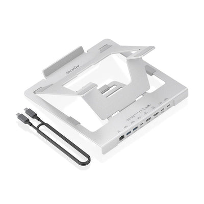 Aisens Stand Desktop Adjustable Laptop / Tablet With USB-C Docking 7 1, Grey — image 1