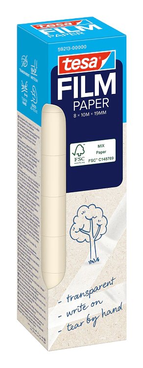 Tesafilm Papier 8X 10MX19MM Transp. Zum Beschriften Faltsch. — image 1