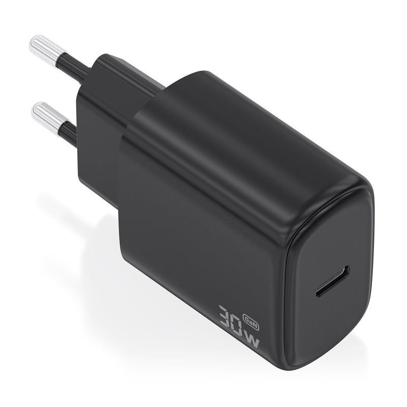 Aisens Charger GaN 30W, 1x USB-C PD 3.0, Black