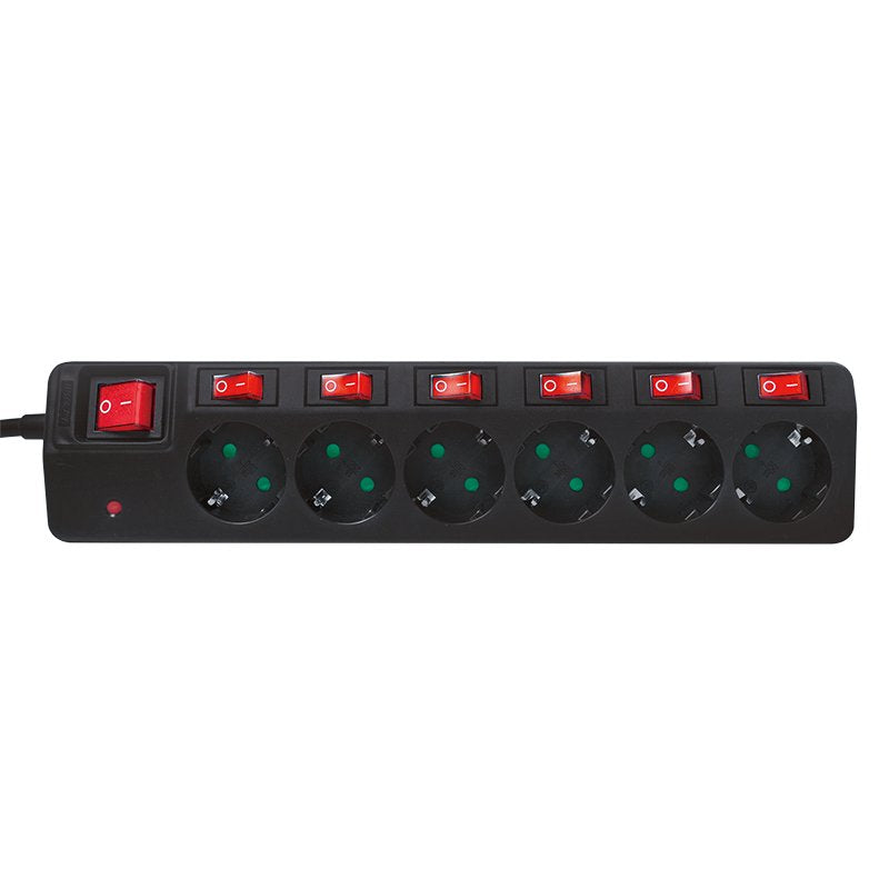 Logilink LPS233 Base Múltiple 1,5M 6 Salidas AC Indoor Black
