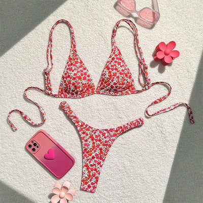 Beach Bikini European And American Style Lace-up Swimsuit New Style