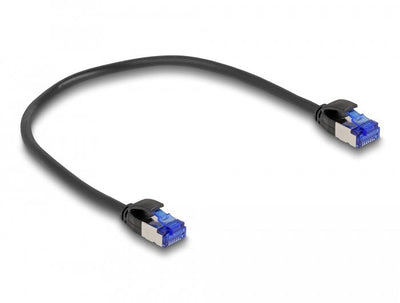 Delock 80225 Network Cable RJ45 CAT.6A S/FTP Slim 0,25M Black — image 1