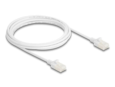 Delock RJ45 Network Cable CAT.6A Male a Machou/UTP Slim 3M White — image 1