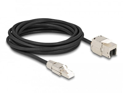Delock Cable RJ45 Connector Male Montable Campo a Keystone Módulo RJ45 Connector Female CAT.6A 5M — image 1