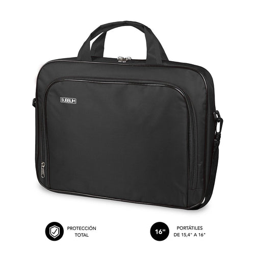 Subblim Case Oxford Black Laptops Up To 15.4'-16'/39.1-40.64CM Indoor Acolchado Bolsillo Outdoor Strap Hombro — image 1