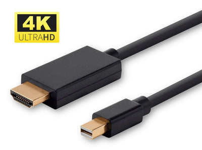 Microconnect MDPHDMI3B-4K Adapter Cable Vídeo 3M Mini DisplayPort HDMI Type a Standard Black — image 1