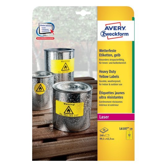 Avery Zweckform Heavy Duty 99,1 X 42,3MM Yellow