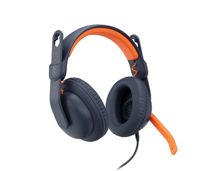 Logitech Headphones Zone Learn Diadema Educación Blue Orange — image 1