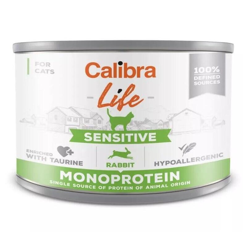 Calibra Comida Húmeda Gatos Cat Life Sensitive Rabbit 200G
