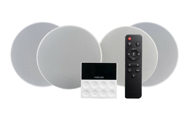 Fonestar Speakers Ks-wall 4 Ampli Wall 4 Speakers Bluetooth USB Fm Aux