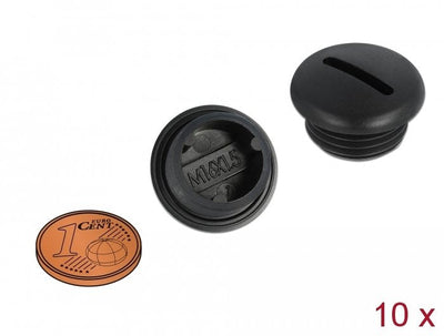 Delock Tapones Sellado M16 X 1,5 Black 10 Pieces — image 1
