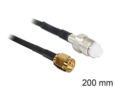 Delock Cable Antenna Sma Male Fme Female RG-174, 20CM — image 1