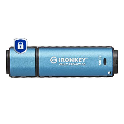 Kingston USB Flash Drive Ironkey Vault Privacy 50 64GB, IKVP50/64GB — image 1