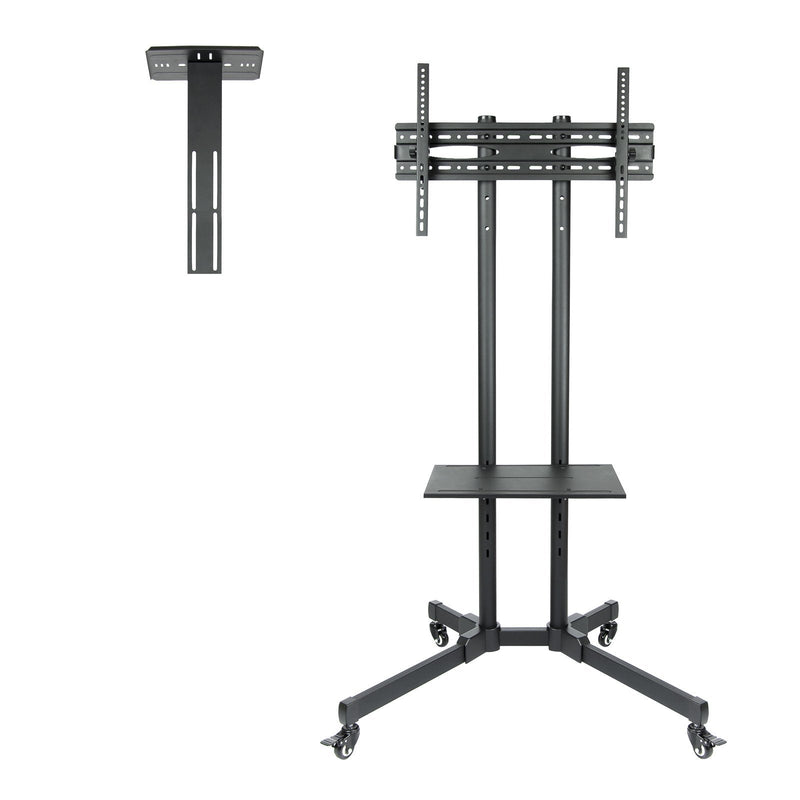 TooQ Stand Screen Floor With Wheels 37-70 - Bloqueo Wheels - Dos Estantes - Weight Max. 50KG - VESA