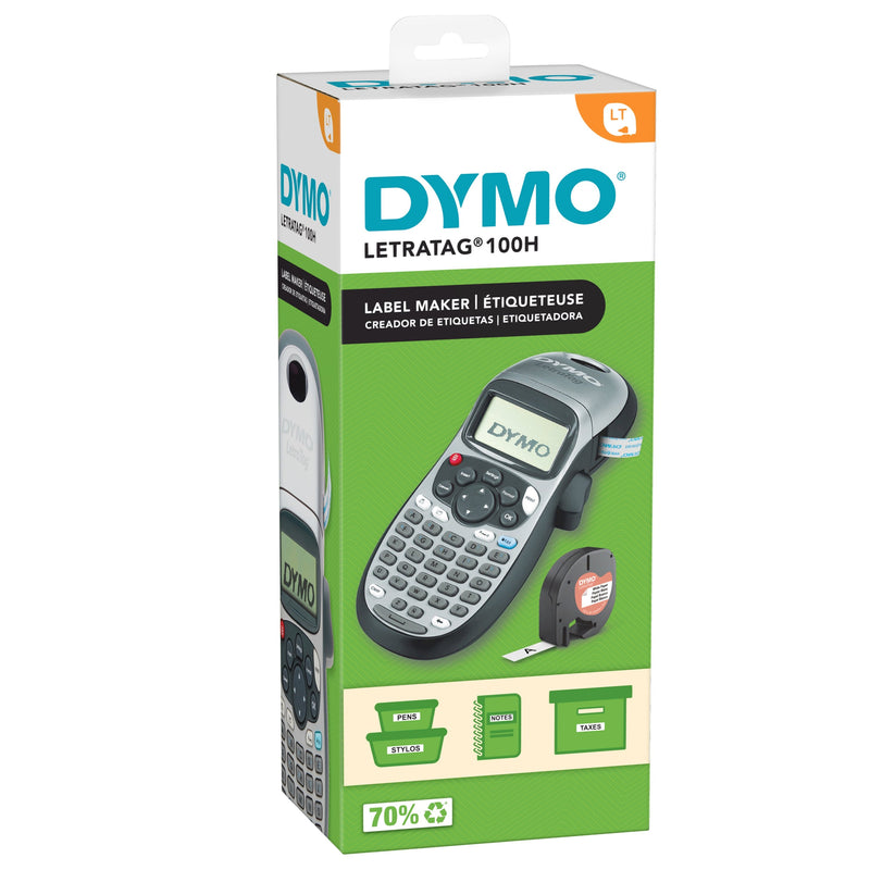 Dymo Letratag LT100H Printer Labels Laptop - Screen LCD - Speed 6,8MM/Seg - Printing 2 Lineas -